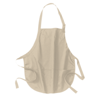 Port Authority Medium Length Apron with Pouch Pockets, Stone, Front view