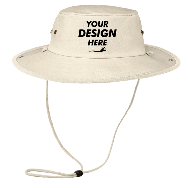 Port Authority Outback Hat, Canvas / Canvas, Front view, Mockup