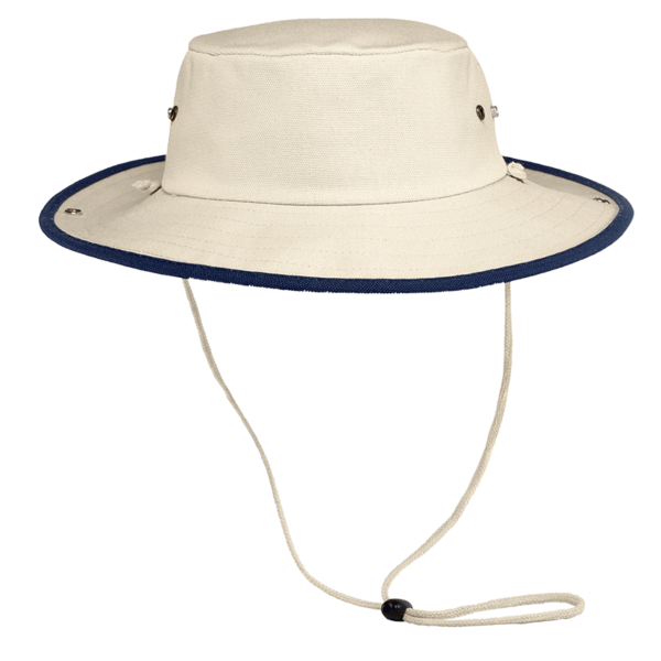 Port Authority Outback Hat, Canvas / Navy, Back view