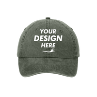 Port Authority Pigment Dyed Cap, Hunter, Front view, Mockup