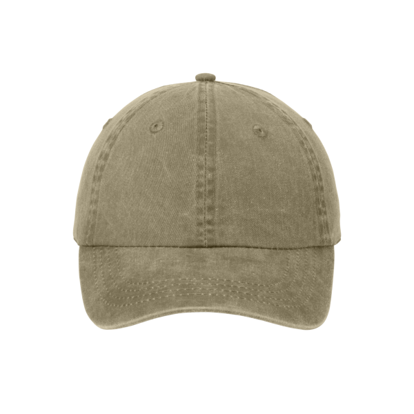 Port Authority Pigment Dyed Cap, Khaki, Front view