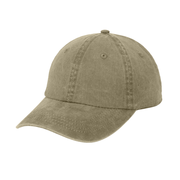 Port Authority Pigment Dyed Cap, Khaki, Left Side view