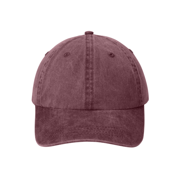 Port Authority Pigment Dyed Cap, Maroon, Front view