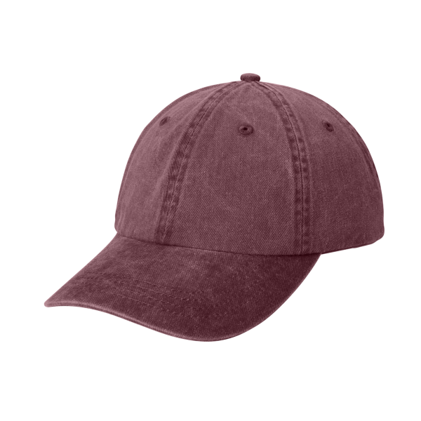 Port Authority Pigment Dyed Cap, Maroon, Left Side view