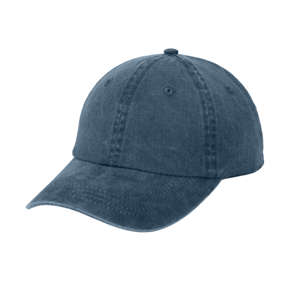Port Authority Pigment Dyed Cap, Navy, Left Side view