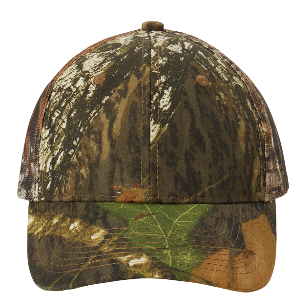 Port Authority Pro Camouflage Series Cap with Mesh Back, Mossy Oak New Break-Up / Mossy Oak New Break-Up, Front view
