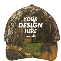 Port Authority Pro Camouflage Series Cap with Mesh Back, Mossy Oak New Break-Up / Mossy Oak New Break-Up, Front view, Mockup