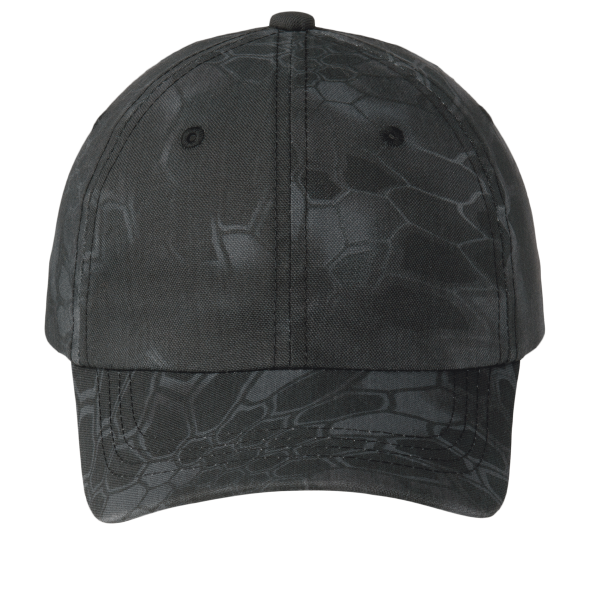 Port Authority Pro Camouflage Series Garment Washed Cap, Kryptek Typhon, Front view