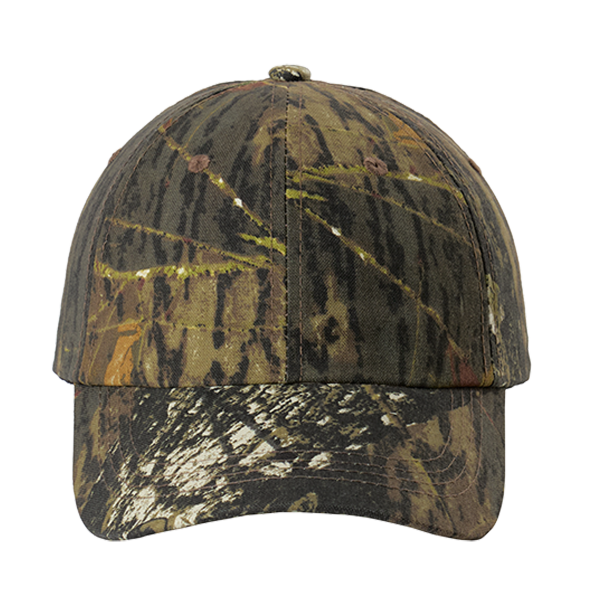 Port Authority Pro Camouflage Series Garment Washed Cap, Mossy Oak New Break-Up, Front view