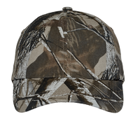 Port Authority Pro Camouflage Series Garment Washed Cap, Realtree Hardwoods, Front view
