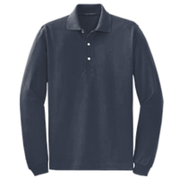 Port Authority Rapid Dry Long Sleeve Polo, Classic Navy, Front view