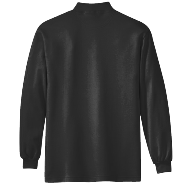 Port Authority Rapid Dry Long Sleeve Polo, Jet Black, Back view