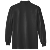 Port Authority Rapid Dry Long Sleeve Polo, Jet Black, Back view