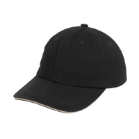 Port Authority Sandwich Bill Cap with Striped Closure, Black / Khaki / Khaki, Left Side view