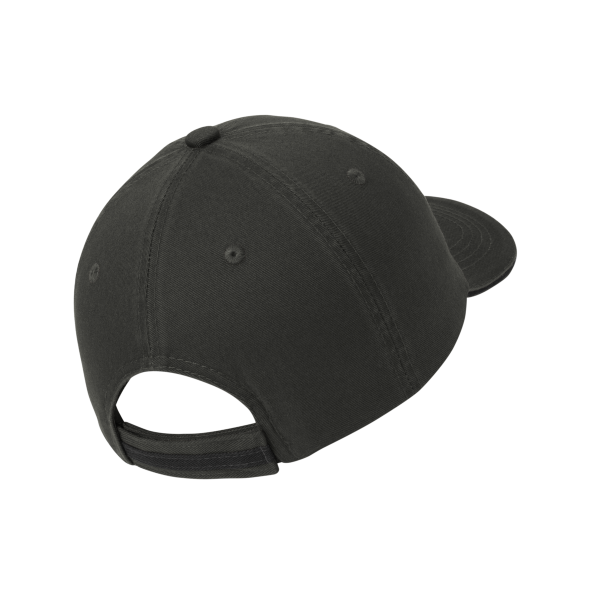 Port Authority Sandwich Bill Cap with Striped Closure, Charcoal / Black / Black, Back view