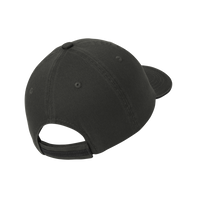 Port Authority Sandwich Bill Cap with Striped Closure, Charcoal / Black / Black, Back view