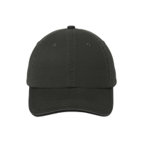Port Authority Sandwich Bill Cap with Striped Closure, Charcoal / Black / Black, Front view