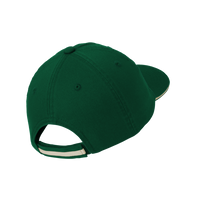 Port Authority Sandwich Bill Cap with Striped Closure, Hunter / Stone / Stone, Back view