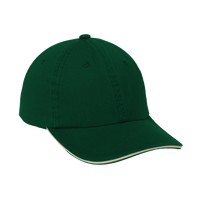Port Authority Sandwich Bill Cap with Striped Closure, Hunter / Stone / Stone, Right Side view