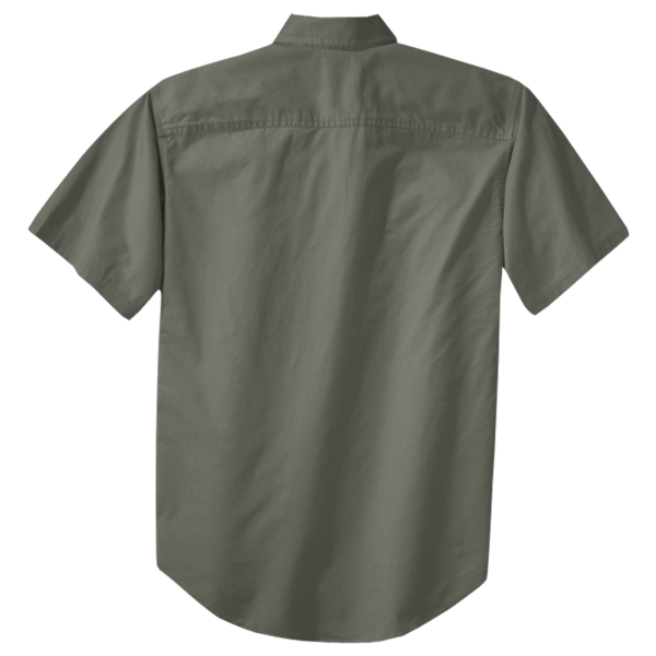 Port Authority Short Sleeve Easy Care Shirt, Clover Green / Clover Green, Back view