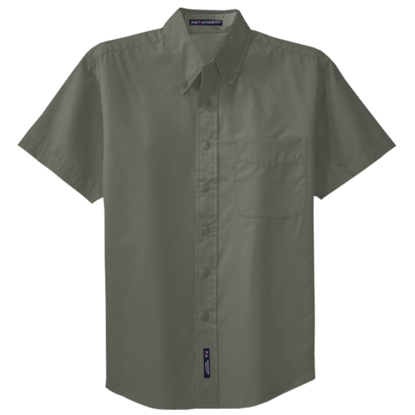 Port Authority Short Sleeve Easy Care Shirt, Clover Green / Clover Green, Front view