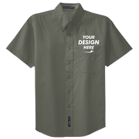 Port Authority Short Sleeve Easy Care Shirt, Clover Green / Clover Green, Front view, Mockup