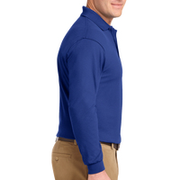 Port Authority Silk Touch Long Sleeve Polo, Royal, Right Sleeve view