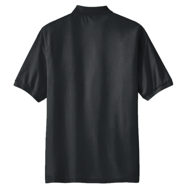 Port Authority Silk Touch Polo, Black, Back view
