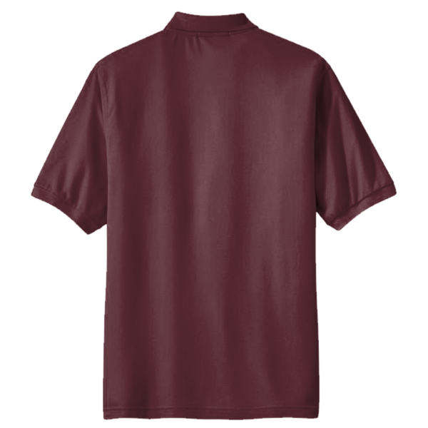 Port Authority Silk Touch Polo, Burgundy, Back view