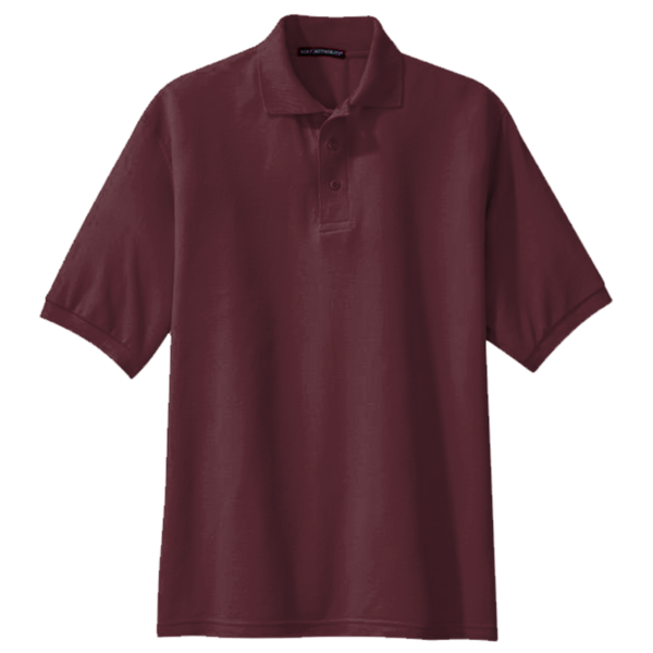 Port Authority Silk Touch Polo, Burgundy, Front view