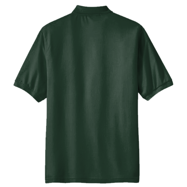 Port Authority Silk Touch Polo, Dark Green, Back view