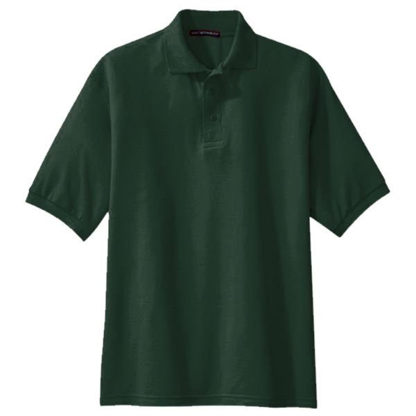 Port Authority Silk Touch Polo, Dark Green, Front view