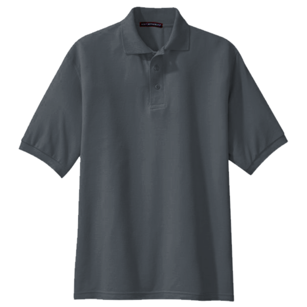 Port Authority Silk Touch Polo, Steel Grey, Front view