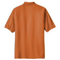 Port Authority Silk Touch Polo, Texas Orange, Back view