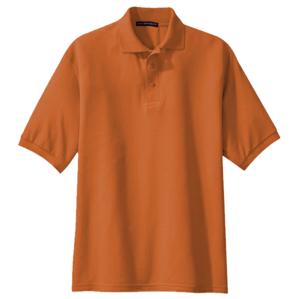 Port Authority Silk Touch Polo, Texas Orange, Front view