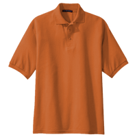 Port Authority Silk Touch Polo, Texas Orange, Front view