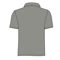 Port Authority Silk Touch Polo with Pocket, Cool Grey, Back view