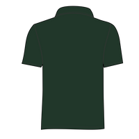 Port Authority Silk Touch Polo with Pocket, Dark Green, Back view