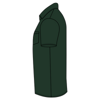 Port Authority Silk Touch Polo with Pocket, Dark Green, Left Sleeve (Short) view