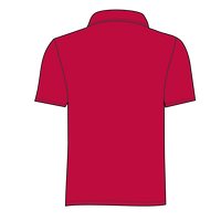 Port Authority Silk Touch Polo with Pocket, Red, Back view