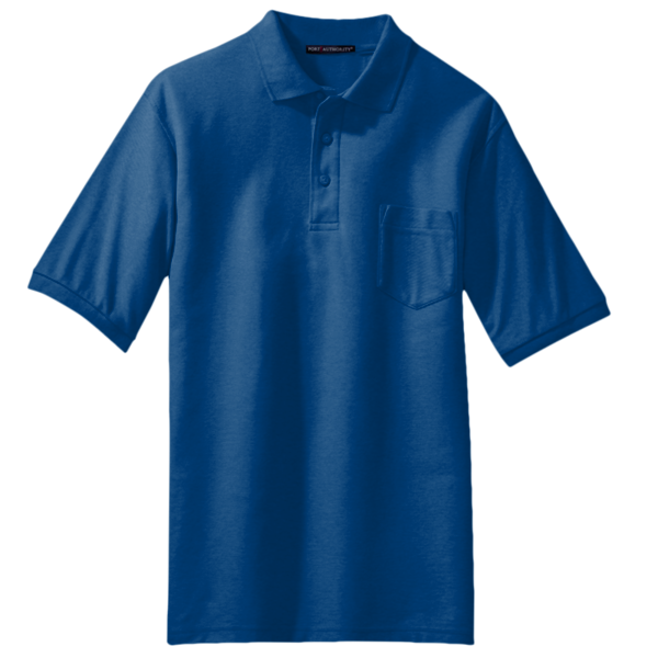 Port Authority Silk Touch Polo with Pocket, Royal, Front view