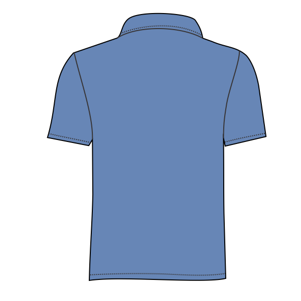 Port Authority Silk Touch Polo with Pocket, Ultramarine Blue, Back view