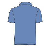 Port Authority Silk Touch Polo with Pocket, Ultramarine Blue, Back view