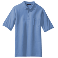 Port Authority Silk Touch Polo with Pocket, Ultramarine Blue, Front view