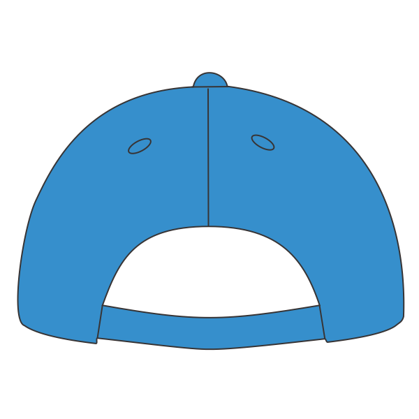 Port Authority Six Panel Twill Cap, Carolina Blue, Back view