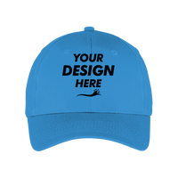 Port Authority Six Panel Twill Cap, Carolina Blue, Front view, Mockup