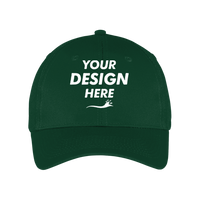 Port Authority Six Panel Twill Cap, Hunter, Front view, Mockup