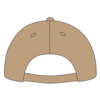 Port Authority Six Panel Twill Cap, Khaki, Back view