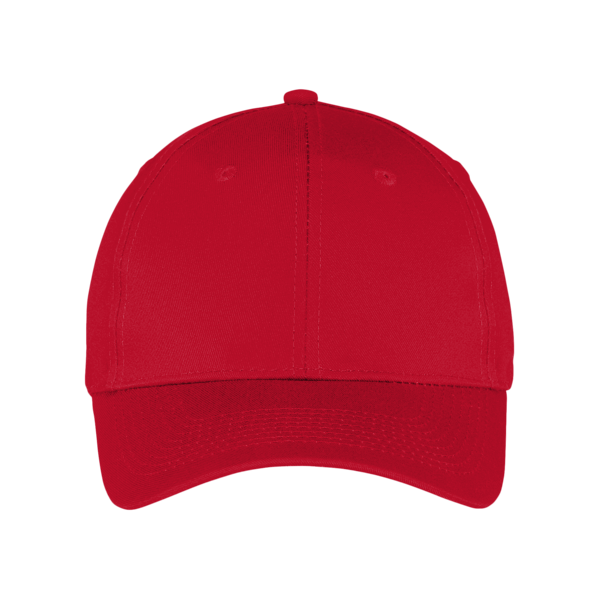 Port Authority Six Panel Twill Cap, Red, Front view