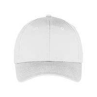 Port Authority Six Panel Twill Cap, White, Front view